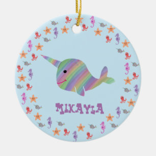 Personalised Narhwal Ornament