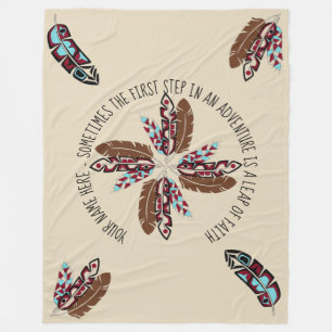 Personalised Native American Feather Blanket
