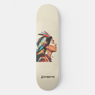 Personalised Native American Skateboard