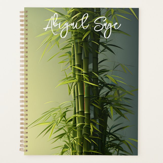 Personalised Natural Lucky Bamboo Planner (Front)