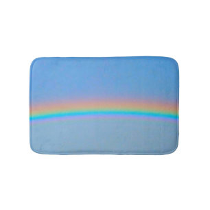 Personalised natural real rainbow bath mat