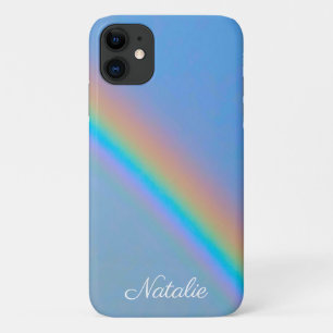 Personalised natural real rainbow iPhone 11 case