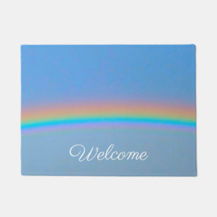 Personalised natural real rainbow doormat