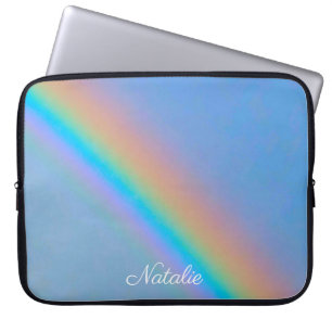 Personalised natural real rainbow laptop sleeve