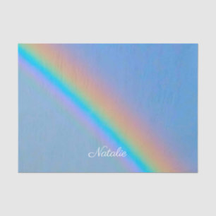 Personalised natural real rainbow tissue paper