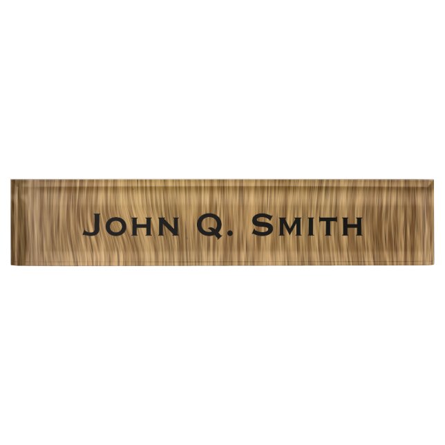 Personalised Natural Wood Look Nameplate (Front)