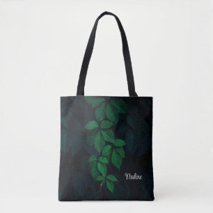 Personalised Nature Botanical Leaves Tote Bag