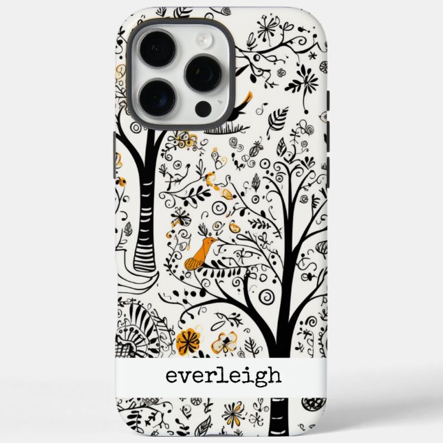 Personalised Nature Doodles Case-Mate iPhone Case (Back)
