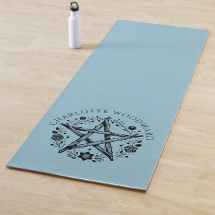 Personalised Nature Floral Pentacle Yoga Mat