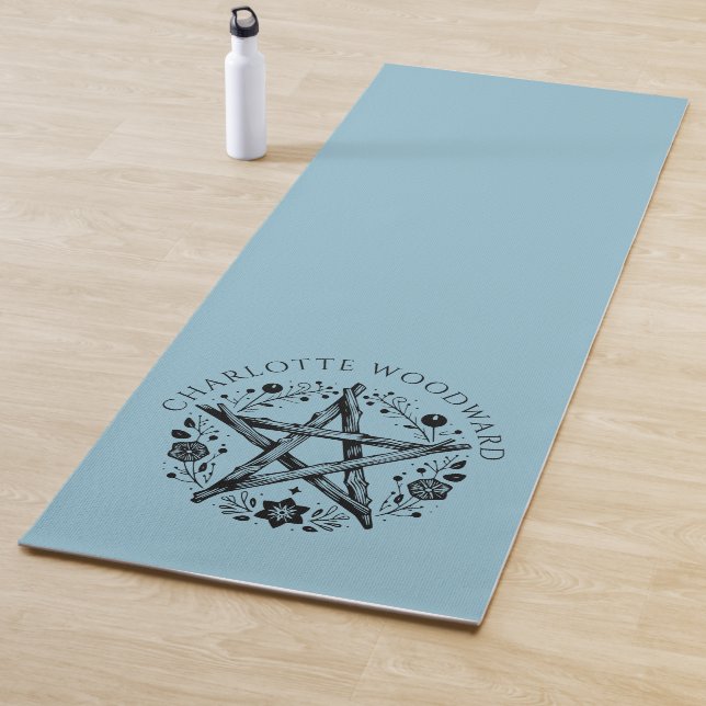 Personalised Nature Floral Pentacle Yoga Mat (In Situ)