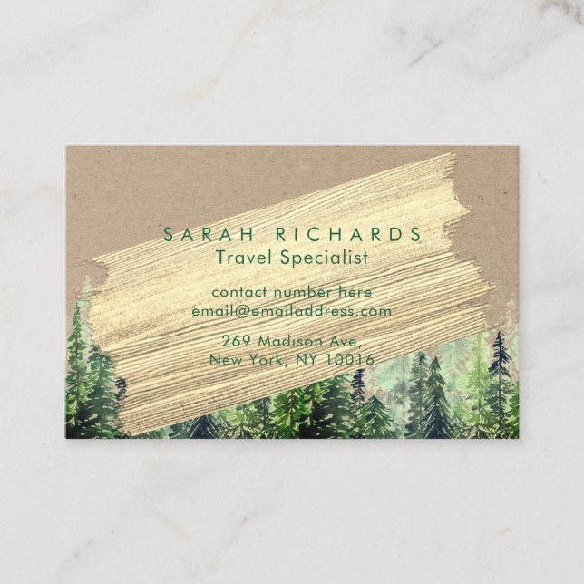 Personalised Nature Landscape Business Cards (Front)