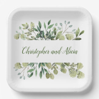 personalised nature paper plate