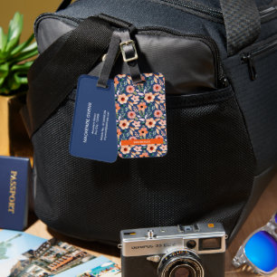 Personalised Nature's Florals Luggage Tag