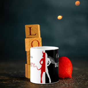 Personalised Naughty but Nice Devil Angel Coffee Mug