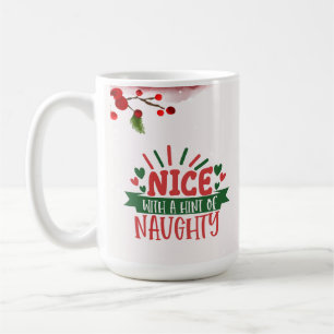 Personalised Naughty But Nice Holiday Coffee Mug