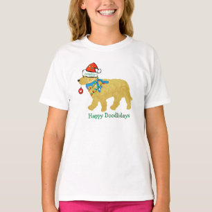 Personalised Naughty Christmas Goldendoodle T-Shirt