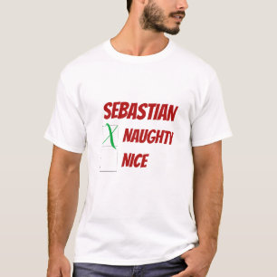 Personalised Naughty Christmas Novelty T-Shirt