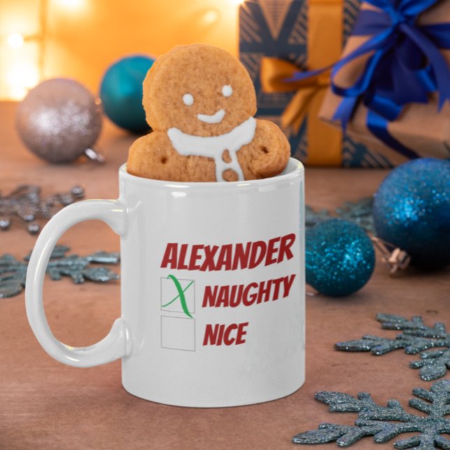 Personalised Naughty or Nice Christmas Coffee Mug (Creator Uploaded)