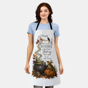 Personalised Naughty Witch Halloween Apron