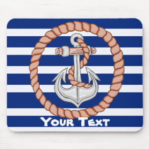 Personalised Nautical Anchor 1 Mouse Pad