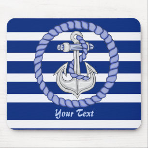 Personalised Nautical Anchor 2 Mouse Pad