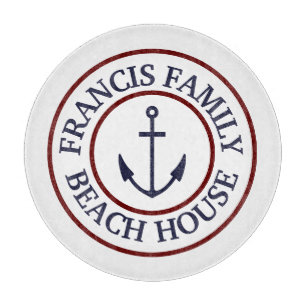 Personalised Nautical Anchor Logo Cutting Board