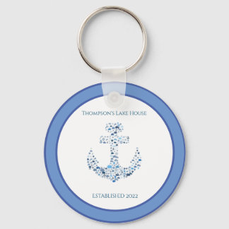 Personalised Nautical Anchor Themed Key Ring