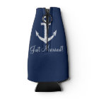 Personalised nautical anchor wedding can coolers