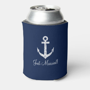 Personalised nautical anchor wedding can coolers