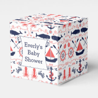 Personalised Nautical Baby Shower Gift Bag Favour Box