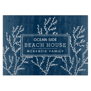 Personalised Nautical Beach House  Cutting Board