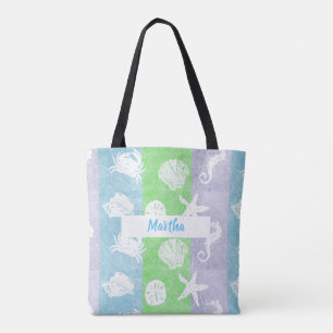 Personalised Nautical Beach Themed Tote Bag