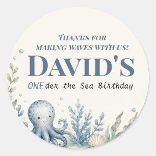 Personalised Nautical Birthday Greeting Card Classic Round Sticker