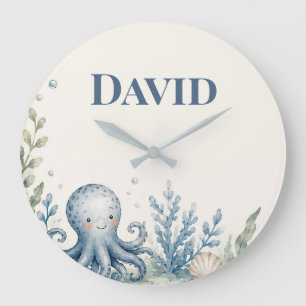 Personalised Nautical Birthday Greeting Card Large Clock
