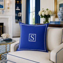 Personalised Nautical Blue Monogram Decorative