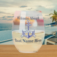 Personalised Nautical Boat Name Anchor  Navy Blue 