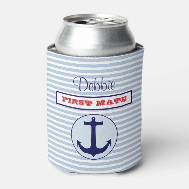 Personalised Nautical Can Cooler (Can Front)