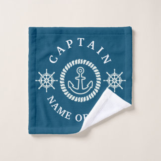 Personalised Nautical Captain/Boat Name Editable Bath Towel Set