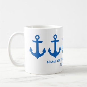 Personalised Nautical Coffee Mug