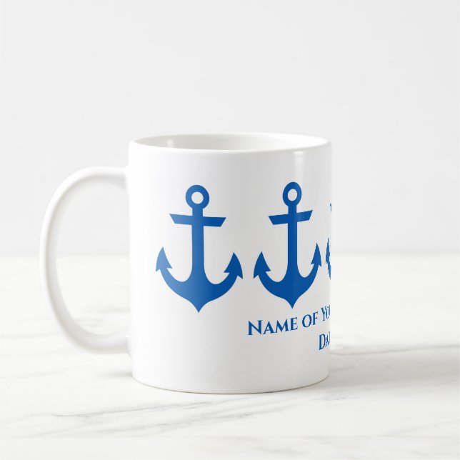 Personalised Nautical Coffee Mug (Left)