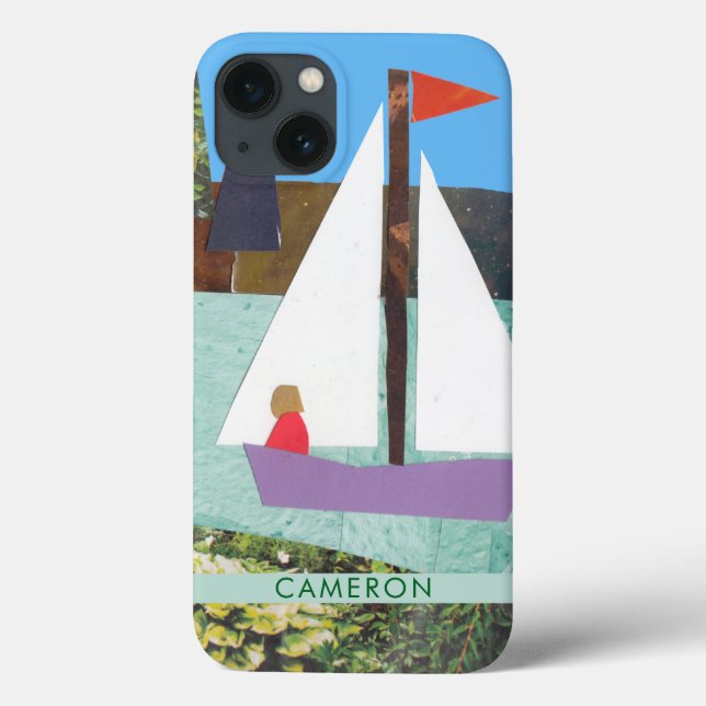 Personalised Nautical Colourful Boho Sailing Case-Mate iPhone Case (Back)