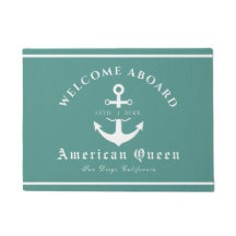 Personalised Nautical Green Welcome Aboard