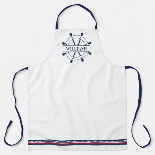 Personalised Nautical Kitchen Apron