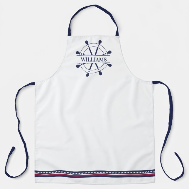 Personalised Nautical Kitchen Apron (Front)