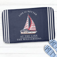 Personalised Nautical Lake House Navy Blue White