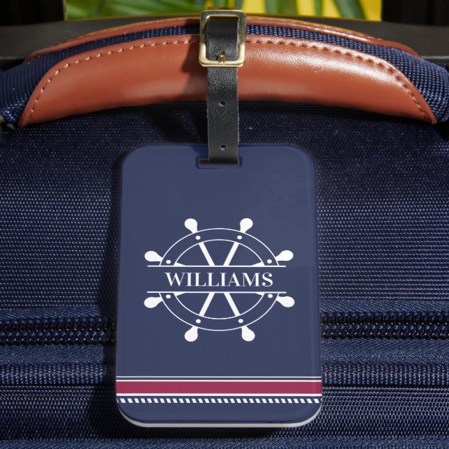 Personalised Nautical Luggage Tag (Front Insitu 2)