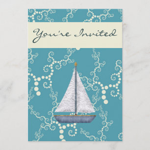Personalised Nautical Sailboat Birthday Invitation