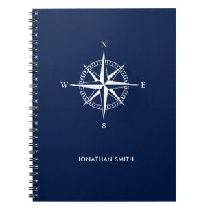 Personalised  Nautical Star Spiral Notebook