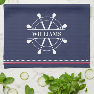 Personalised Nautical Tea Towel