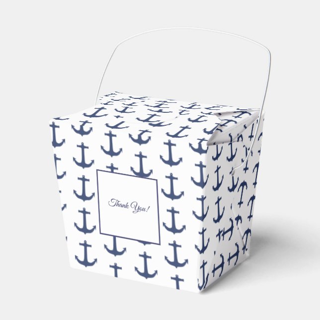 Personalised Nautical Theme Party Favour Box (Front Side)